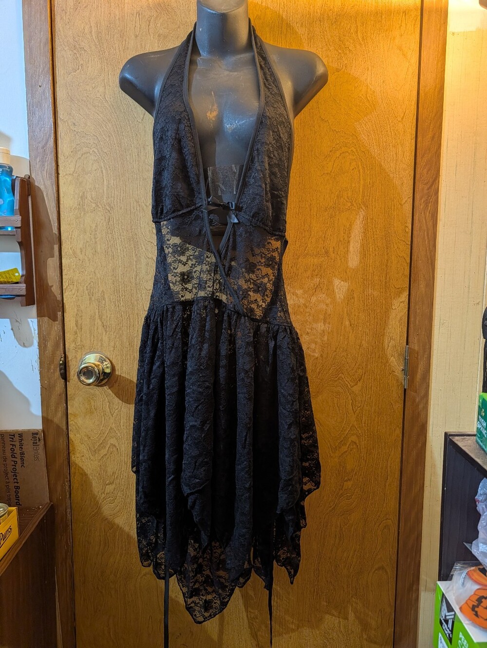 Shein Curve Black Nightgown.